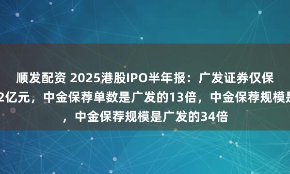 顺发配资 2025港股IPO半年报：广发证券仅保荐1单规模6.2亿元，中金保荐单数是广发的13倍，中金保荐规模是广发的34倍