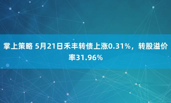 掌上策略 5月21日禾丰转债上涨0.31%，转股溢价率31.96%