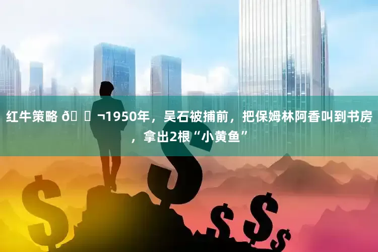 红牛策略 🌬1950年,吴石被捕前,把保姆林阿香叫到书房,拿出2根“小黄鱼”